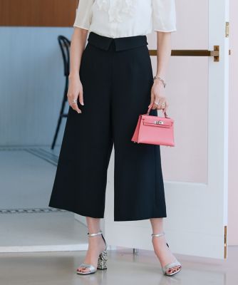 新品★マーリエルカセット【21号】ブラックウォッチ風ガウチョパンツ 大きいサイズ》ハイウエストリバースガウチョパンツ《M Maglie