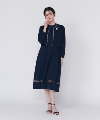 《Ｍ　Ｍａｇｌｉｅ　ｌｅ　ｃａｓｓｅｔｔｏ》シアーラインニットワンピース（５１５２１７２２０８）