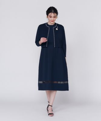 《Ｍ　Ｍａｇｌｉｅ　ｌｅ　ｃａｓｓｅｔｔｏ》シアーラインニットワンピース（５１５２１７２２０８）