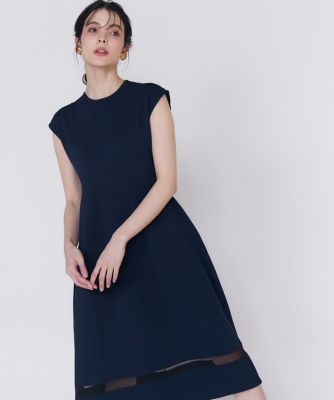 ＜Maglie le cassetto L (Women/大きいサイズ)＞《大きいサイズ》シアーラインニットワンピース《Ｍ　Ｍａｇｌｉｅ　ｌｅ　ｃａｓｓｅｔｔｏ》（５１５２１７２５０８）