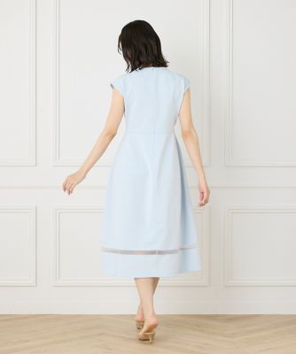 《大きいサイズ》シアーラインニットワンピース《Ｍ　Ｍａｇｌｉｅ　ｌｅ　ｃａｓｓｅｔｔｏ》（５１５２１７２５０８）