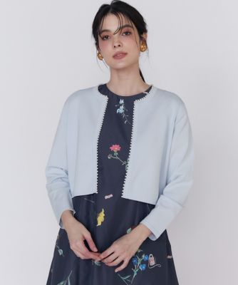 ＜Maglie le cassetto L (Women/大きいサイズ)＞《大きいサイズ》パールカーディガン《Ｍ　Ｍａｇｌｉｅ　ｌｅ　ｃａｓｓｅｔｔｏ》（５１５２１７８５０９）