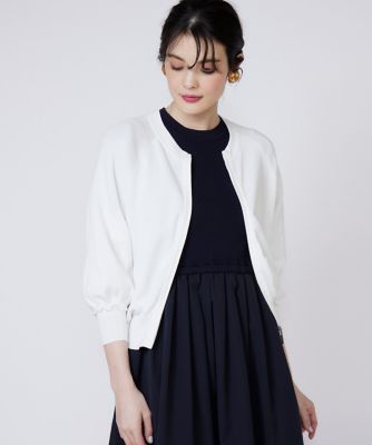 Maglie le cassetto L (Women/大きいサイズ)/マーリエ ル カセット L 《大きいサイズ》フリルスリーブジップカーディガン（５１５２１７８８１７）
