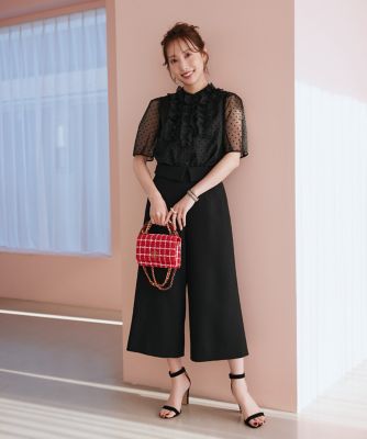 大きいサイズ》“フリリッシュ” ドットシアーブラウス《M