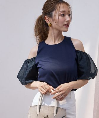 《Ｍ　Ｍａｇｌｉｅ　ｌｅ　ｃａｓｓｅｔｔｏ×吉田理紗》ハーフスリーブヘルシーカットソー（５１５２１９００１１）