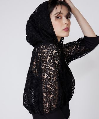 Maglie L 今季新品タグ付き 人気♡レースパーカー　大きいサイズ 17号 大きいサイズ》レースパーカー｜Maglie L（マーリエ エル