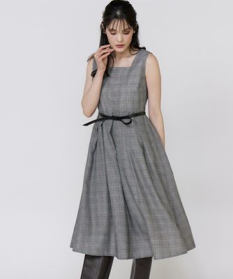 YOIHI メレンゲワンピース_チェック ¥19,800 小さいサイズ】グレンチェックジャカードワンピース(ワンピース