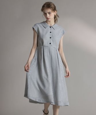 Maglie le cassetto L (Women/大きいサイズ)/マーリエ ル カセット L 《大きいサイズ》《ＷＥＢ限定》シアーチェックワンピース（５１５３１２１８０１）
