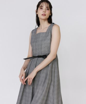 ＜Maglie le cassetto L (Women/大きいサイズ)＞《大きいサイズ》グレンチェックワンピース（５１５３１２１８０４）