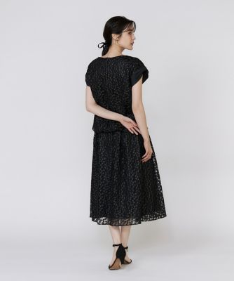 フラワー刺繍タックスカート（5153152008） | Maglie le