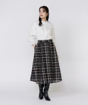 美人百花9月号掲載》刺繍レースドッキングブラウス