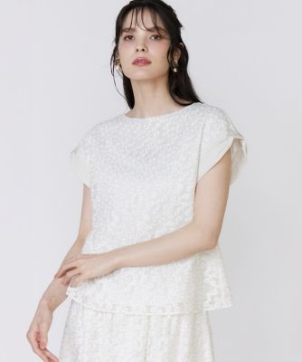 ＜Maglie le cassetto  (Women)＞フラワー刺繍ブラウス（５１５３１８２００８）