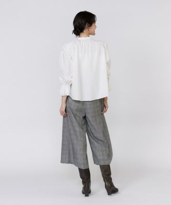 配色フリルショート丈ブラウス（5153182009） | Maglie le