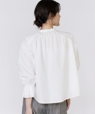 配色フリルショート丈ブラウス（5153182009） | Maglie le