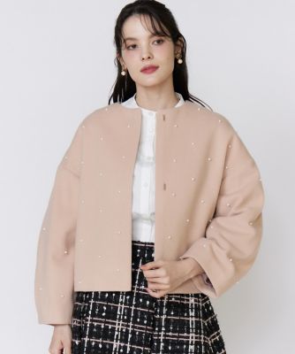 大きいサイズ》パールショートコート（5154112801