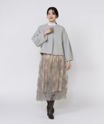 大きいサイズ》パールショートコート（5154112801