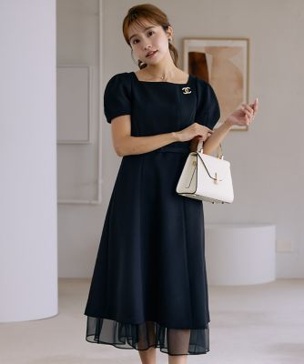 ＜Maglie le cassetto  (Women)＞《曽田茉莉江コラボ》“艶めく”クラシカルワンピース（５１５４１２１０１０）