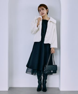 曽田茉莉江コラボ》“艶めく”クラシカルワンピース