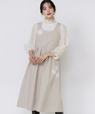 フランドル45周年限定コレクション》フラワーモチーフワンピース《M