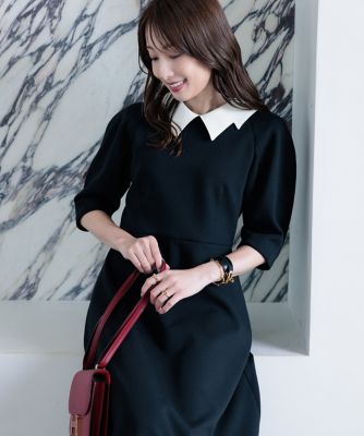 ＜Maglie le cassetto L (Women/大きいサイズ)＞《大きいサイズ》《Ｍ　Ｍａｇｌｉｅ　ｌｅ　ｃａｓｓｅｔｔｏ×冨張愛》エレモード“美映え”ブラックダンボールワンピース（５１５４１２１５０７）
