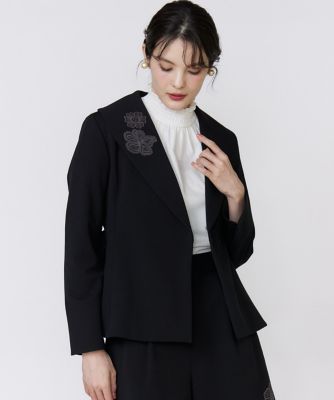 ＜Maglie le cassetto  (Women)＞《フランドル４５周年限定コレクション》フラワーモチーフジャケット《Ｍ　Ｍａｇｌｉｅ　ｌｅ　ｃａｓｓｅｔｔｏ》（５１５４１４１２０５）
