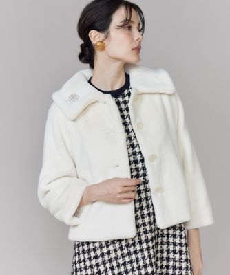 ＜Maglie le cassetto  (Women)＞《Ｍ　Ｍａｇｌｉｅ　ｌｅ　ｃａｓｓｅｔｔｏ》ふわふわファーブルゾン（５１５４１４４２１０）