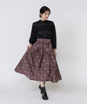 フラワージャカードスカート（5154152009） | Maglie le