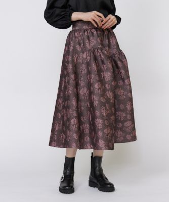 フラワージャカードスカート（5154152009） | Maglie le