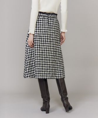 新品　Maglie le cassetto 千鳥×ハートジャガードスカート　L 千鳥×ハートジャガードスカート｜Maglie le cassetto（マーリエ ル