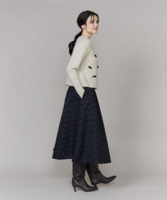 フラワー刺繍タックスカート（5154152021） | Maglie le