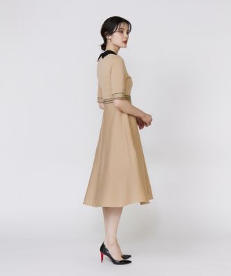 M Maglie le cassetto》レース衿ニットワンピース