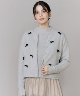 ＜Maglie le cassetto  (Women)＞ベロアリボンフォックスカーデ（５１５４１７８０１４）