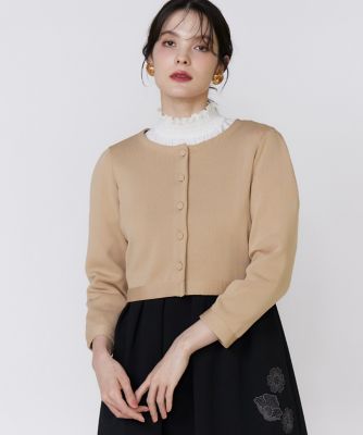 大きいサイズ》くるみボタンニットカーディガン《M Maglie le