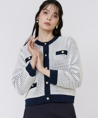 ＜Maglie le cassetto L (Women/大きいサイズ)＞《大きいサイズ》バルキーニットジャケット（５１５４１７８８０８）
