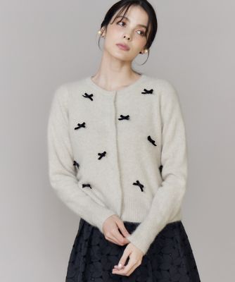 大きいサイズ》ベロアリボンフォックスカーデ（5154178814