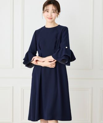 M Maglie le cassetto》袖フリルフレアワンピース
