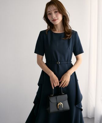 大きいサイズ》“華やぎ”主役フリルワンピース《M Maglie le