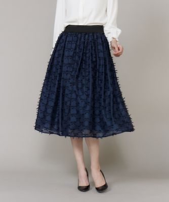 ＜Maglie le cassetto  (Women)＞チュールリボン刺繍スカート（５１６１１５２００６）