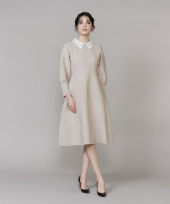 M Maglie le cassetto》衿レースニットワンピース