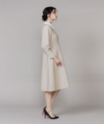 M Maglie le cassetto》衿レースニットワンピース