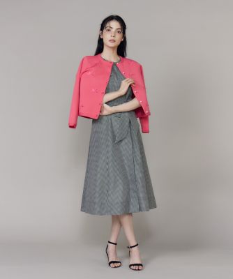 サテンリボンニットジャケット（5161174007） | Maglie le