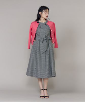 サテンリボンニットジャケット（5161174007） | Maglie le