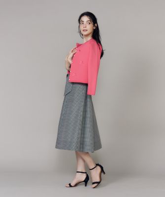 サテンリボンニットジャケット（5161174007） | Maglie le