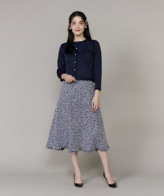 サテンリボンニットジャケット（5161174007） | Maglie le