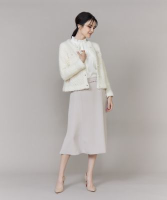 ラメフェザーニットジャケット（5161178017） | Maglie le