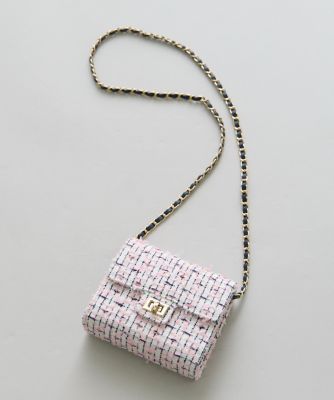 M Maglie le cassetto》フリンジツイードショルダー