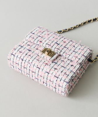 M Maglie le cassetto》フリンジツイードショルダー
