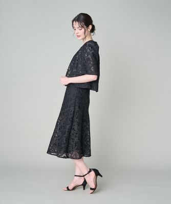 大きいサイズ》フラワーレース柄半袖ジャケット《M Maglie le