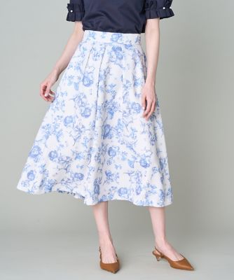 大きいサイズ》トワルドジュイ風タックスカート《M Maglie le