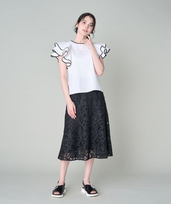 大きいサイズ》フラワーレース柄スカート《M Maglie le